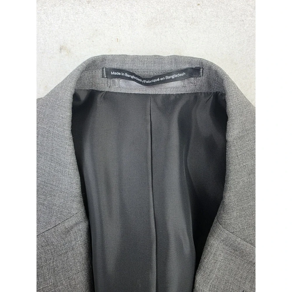 H&M Sport Coat Blazer‎ 40R Mens Dark Grey Suit Jacket Two Button Formal